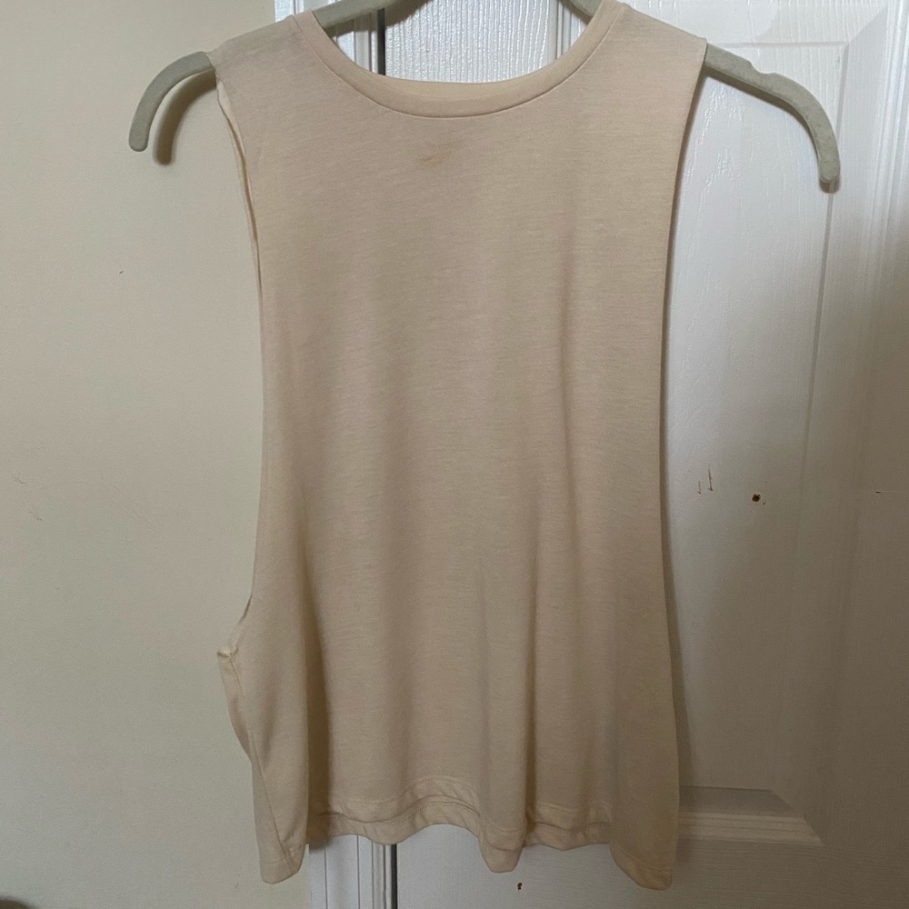 f21 beige muscle tank